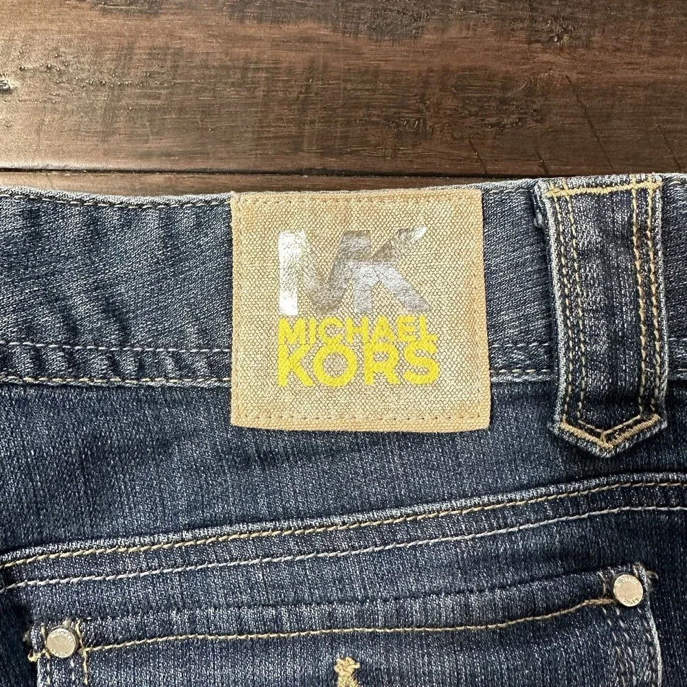 Michael Kors Women's Bootcut Jeans Size 10 Button Flap Pockets Medium Wash